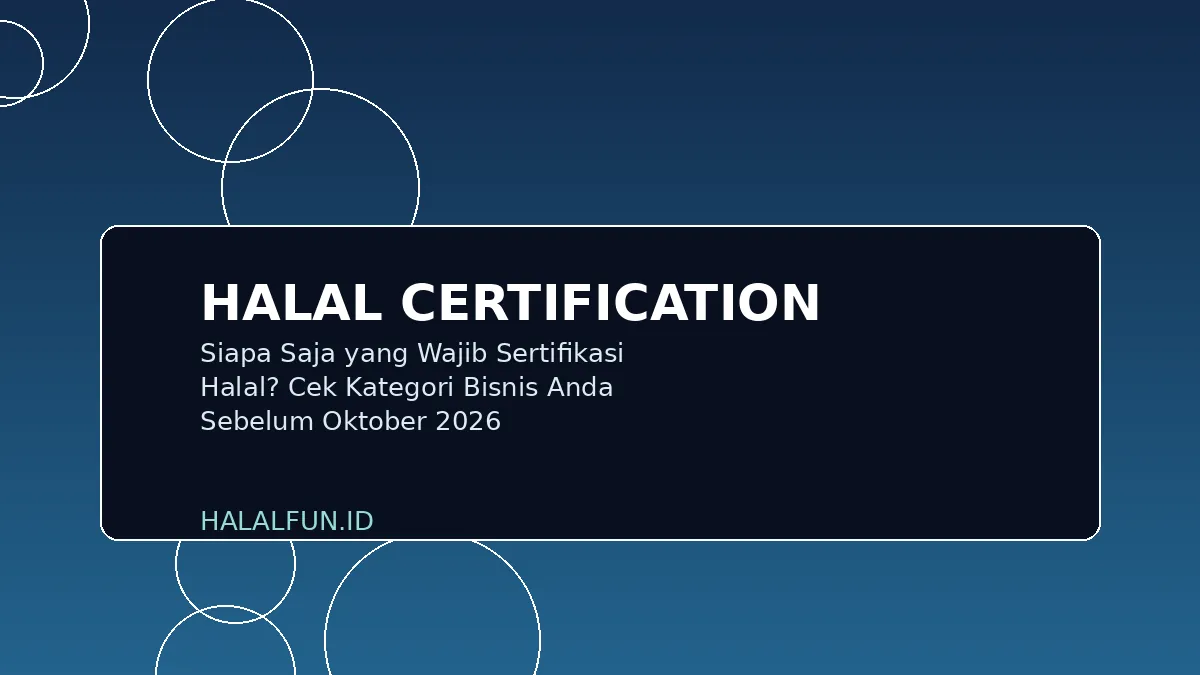 Siapa Saja yang Wajib Sertifikasi Halal? Cek Kategori Bisnis Anda Sebelum Oktober 2026