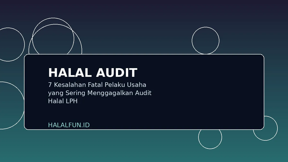 7 Kesalahan Fatal Pelaku Usaha yang Sering Menggagalkan Audit Halal LPH