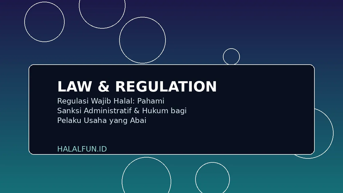 Regulasi Wajib Halal: Pahami Sanksi Administratif & Hukum bagi Pelaku Usaha yang Abai