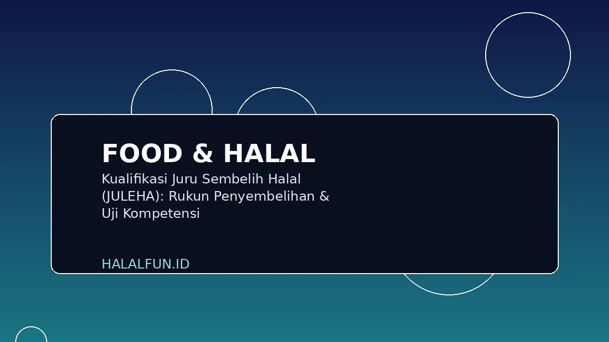 Kualifikasi Juru Sembelih Halal (JULEHA): Rukun Penyembelihan & Uji Kompetensi